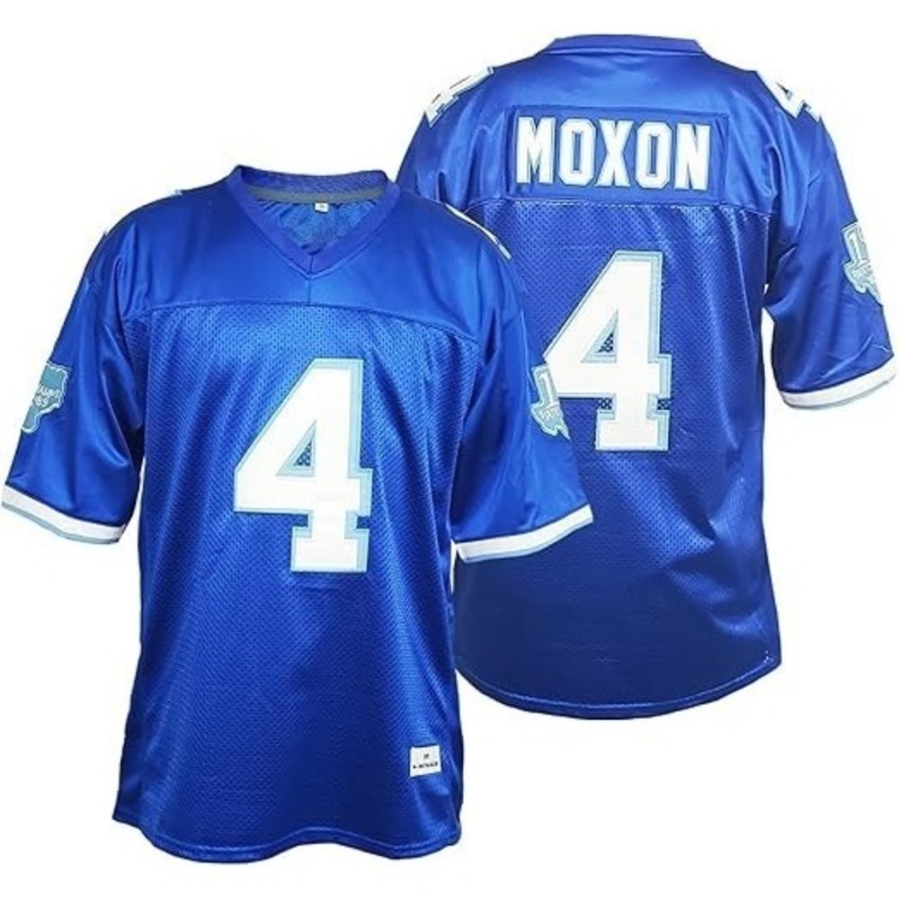 Men's #4 Jonathan Moxon Varsity Blues Movie Football Jersey Stitched Shirts 4XL